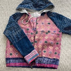 Dolan multi color hood jacket with zipper